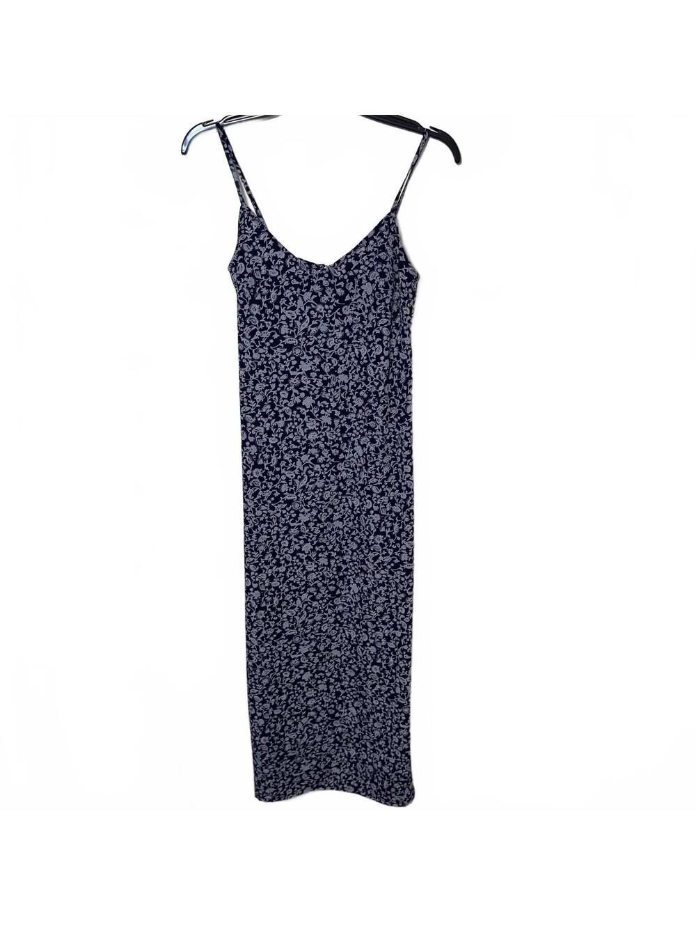 Jonathan Martin Navy and White Floral Romantic Feminine Slip Dress Size Small